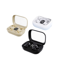 Nuevos Auriculares Inalámbricos 2 en 1 con Clip para Oreja, BT 5.4, Sonido Estéreo de Alta Calidad, Larga Duración, LED Digital, Q10
