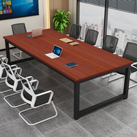 Table de conférence au design moderne et simple, mobilier de bureau, cadre en métal, table de réunion pour 6/8/10/12 personnes, ensemble de table de réunion de grande taille