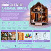 Villa de luxe moderne en acier préfabriqué modulaire, installation rapide, durable, imperméable, idéale pour les centres de villégiature et les retraites en camping