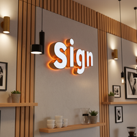 Lettres en relief 3D personnalisées avec éclairage LED, indice d'étanchéité IP65, enseignes murales éclairées par LED pour entreprises, magasins, bureaux, décoration de la maison