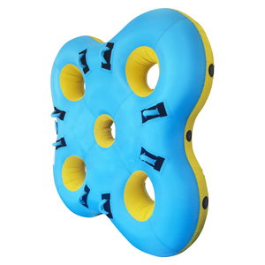 Bán Hot Double Layer mềm PVC Inflatable bốn người Công Viên Nước ống nước nổi bè hồ bơi trượt ống - Product Image 2