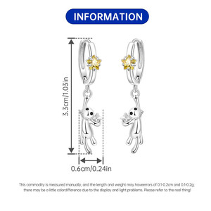 Des boucles d'oreilles en forme de chat mignonnes sont le cadeau idéal pour une fille, et également un choix parfait pour un anniversaire ou un cadeau d'anniversaire. - Product Image 2