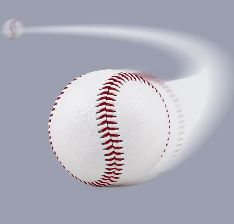 Fabrika toptan Pu kauçuk köpük beyzbol standart boyutu 9 saf beyaz hiçbir desen yumuşak biraz elastik beyzbol