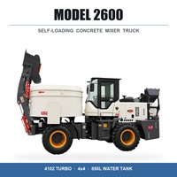 Camion malaxeur à béton 3m3 auto-chargeur, directement de l'usine, pour projets de construction