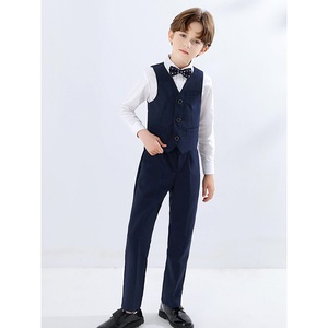 Costume <span class=keywords><strong>de</strong></span> cérémonie personnalisé pour garçons, smoking pour performance au piano pour enfants, nouveau blazer pour porteur d'alliances, tenue d'hôte pour étudiants - Product Image 4