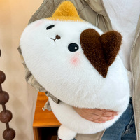 Boneka Kucing Kecil Tiga Bunga Gaya Pesta Bantal Panjang Hadiah Anak-anak