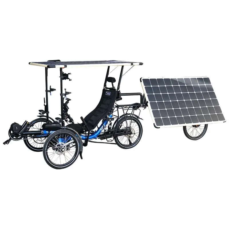 2021 Neues Aluminium legierung rahmen Solarenergie system Liegersitz Elektrisches Dreirad für Behinderte