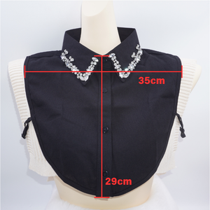 Elegante Cuello de Perlas Desmontable con Pedrería LHY <span class=keywords><strong>para</strong></span> Mujer, Decoración de Blusa, Camisa, Cuello Falso de Moda, Accesorio de Ropa - Product Image 3