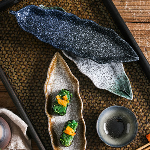 Japanse Keramische Bootvormige Sushi Plaat Commerciële Restaurantplaat Retro Stijl Sushi Keramische Platen - Product Image 4