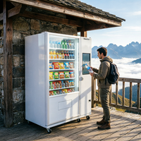 Distributeur automatique combiné haute capacité 300-600 emplacements avec support SDK et paiement par carte de crédit, options multiples pour snacks et boissons, vente en gros