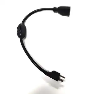Power Extension Cable with switch NEMA 5-15R to NEMA 5-15P 18 AWG