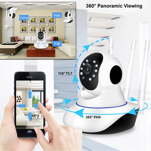 กล้องวงจรปิดแบบโดมสำหรับดูแลเด็กในบ้าน OEM พร้อมระบบ PTZ WiFi เสียงสองทาง มองเห็นในเวลากลางคืน ตรวจจับสัตว์เลี้ยง - Product Image 4