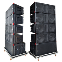 Système d'Enceintes Line Array Double 15 Pouces pour Spectacles Extérieurs, Scènes et Mariages, Enceintes Line Array Passives et Actives 2 ou 3 Voies à Double 15 Pouces