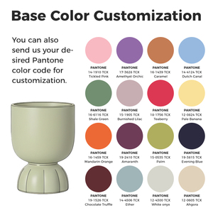Vaso in Ceramica Scanalato Viola Lavanda a Forma di Calice con Base a <span class=keywords><strong>Piedistallo</strong></span>, Elegante Portafiori - Product Image 4
