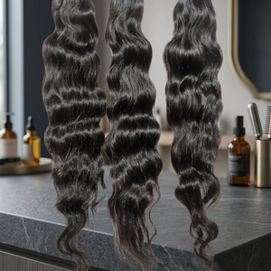 Extensiones de Cabello Natural Indio Remy Virgen, Tejido a Máquina, Ondulado Suelto, 18 Pulgadas, Cabello Humano Adecuado para Peinado - Product Image 2