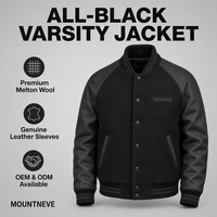 Blouson universitaire personnalisé pour homme en cuir et laine, avec boutons-pression, col et poignets côtelés, style baseball, streetwear, patchwork