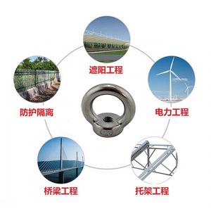 Tuercas de ojo de acero inoxidable Eda M5 M6 M8 M10 M12 de grado industrial con cabeza hexagonal para eslingas de cable metálico - Product Image 2