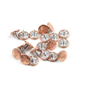 Decoratieve <span class=keywords><strong>Custom</strong></span> Logo Ronde Kop Aluminium Nagels Pin Voor Klinknagel Knopen - Product Image 3