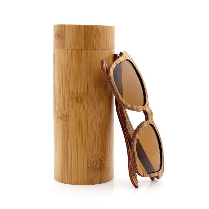 Custodia Occhiali In Legno Bambù Naturale – Fatta A Mano – Stile Retrò – Marrone