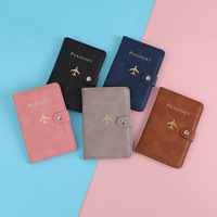 Protège-passeport pour voyages internationaux, durable et portable, en cuir PU, porte-cartes, pochette pour billet d'avion, en stock