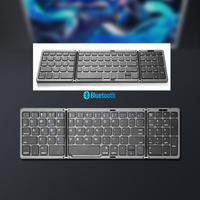 Keyboard Lipat Mini B033 dengan Touchpad Nirkabel 2.4Ghz USB Type-C untuk iPad, Ponsel, Tablet, Portabel
