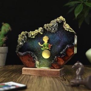 Lampe de table <span class=keywords><strong>en</strong></span> résine époxy Le Petit <span class=keywords><strong>Prince</strong></span>, ornement de bureau, thème de l'art cinématographique et télévisuel, artisanat, <span class=keywords><strong>cadeau</strong></span> de Noël Le Petit <span class=keywords><strong>Prince</strong></span> - Product Image 2