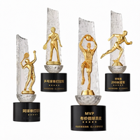 Trophée de golf haut de gamme en verre et cristal avec impression UV, gravure personnalisée, design étanche pour événements sportifs et souvenirs