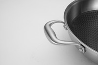 Wok Universal de Gran Capacidad para el Hogar, de Inducción, de Acero Inoxidable 304, Antiadherente, con Tapa de Vidrio