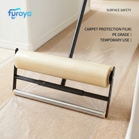 Film de protection de moquette souple PE haute brillance avec logo pour la rénovation commerciale et les projets intérieurs de grande envergure