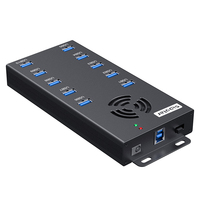 Hub USB 3.0 Sipolar A-423 de 10 Puertos y 120W de Alta Potencia - Estación de Carga Rápida de 2A para Teléfonos y Tabletas