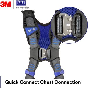 เสื้อกั๊กนิรภัย 3M X300 X-style พร้อมห่วงเหล็ก D-ring ปรับความยาวได้ เชื่อมต่อรวดเร็ว รับน้ำหนักได้ 1200 กก. ป้องกันการตก ใช้ได้ทั้งชายและหญิง - Product Image 4