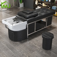 Fauteuil de massage à structure en acier inoxydable, lit de lavage pour salon de coiffure, vente directe usine