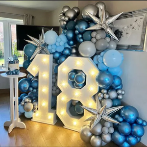 4 फीट बड़े 3 डी एलईडी लाइट अप मेटल मार्की अक्षरों के साथ धातु मार्की अक्षरों की संख्या के साथ धातु मार्की अक्षरों की संख्या - Product Image 1