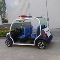 Voiture de patrouille personnalisée, nouvelle énergie, 4 places, mini véhicule électrique à propulsion arrière, éclairage de voiture de patrouille, sièges en cuir, pour les communautés urbaines et les parcs