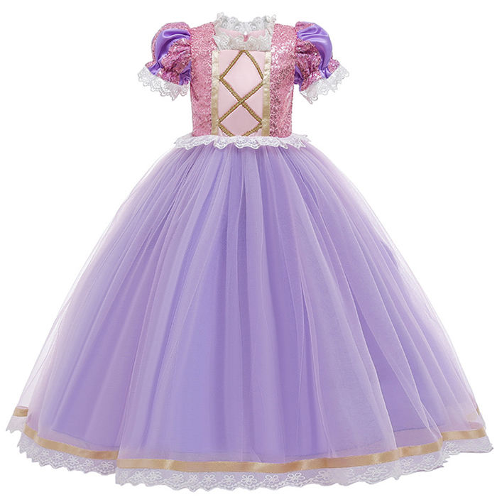 Ball Gown Abito Di Rapunzel Girl Costume Rapunzel Princess Party