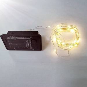 Solar Powered <b>LED</b> <b>Light</b> String Battery Box With Solar Panel For Indoor Outdoor Decorative Lighting - Product Image 2