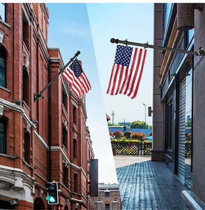 Быстрая доставка флагштока 4 фута 5 футов 6 футов с воротником на стене декоративный флагшток - Product Image 6