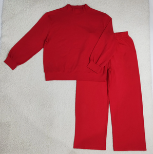 Conjunto Casual de 2 Piezas para Mujer, Sudadera de Cuello Alto de Manga Larga y Pantalones, Traje Deportivo de Punto para Otoño - Product Image 4