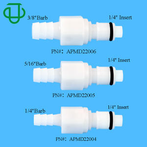 JU Collection POM Plastic AP Series <b>Quick</b> Connect Male Coupling With Valve 6-10mm Pipe Grade Injection Molding - Product Image 2