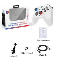 Manette de jeu sans fil, contrôleur de joystick, déclencheur à effet Hall, stick 3D, gyroscope six axes, double vibration, compatible avec plusieurs plateformes