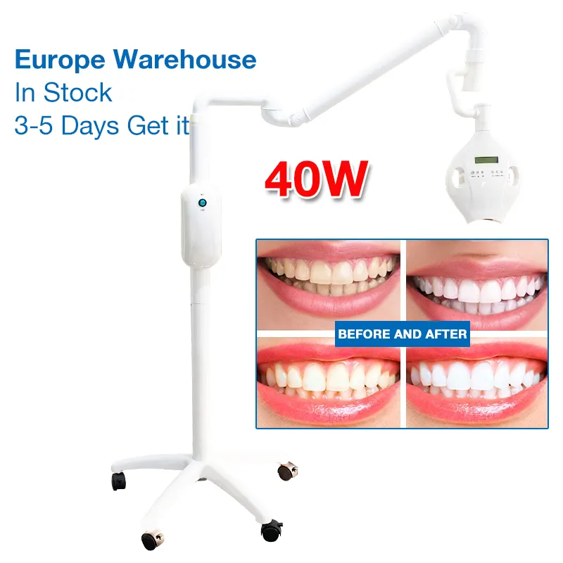 プロの歯科医は60w80w40wレーザー歯科用マシンを使用して歯をホワイトニングホワイトランプモーデンホワイトニングマシンLedホワイトニング歯
