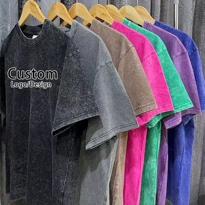 T-shirt Vintage Premium in Cotone 100% con Stampa Personalizzata per <span class=keywords><strong>Uomo</strong></span>, Oversize con Stampa Digitale, T-shirt di Lusso Lavata per <span class=keywords><strong>Uomo</strong></span> - Product Image 1