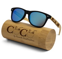 Lunettes de soleil artisanales d'aviation réelles haut de gamme lunettes de soleil logo de marque personnalisées bambu pc temple en bois en plastique oculos de sol