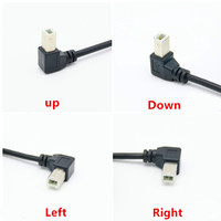 Câble Usb 2.0 mâle vers usb-a, 90 degrés, angle droit/gauche, personnalisé, longueur broches, pour imprimante