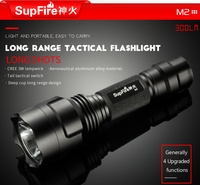 Senter LED XPE untuk Berburu, Dapat Diisi Ulang dengan Baterai 18650, Bahan Aluminium Alloy, untuk Berkemah, Tahan Air IP55, Fungsi Strobo dan SOS