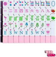 Tuiles de jeu de Mahjong américain standard, 160 pièces, en acrylique, magnétiques, durables, écologiques, haute transparence, portables, pour 4 joueurs, intérieur