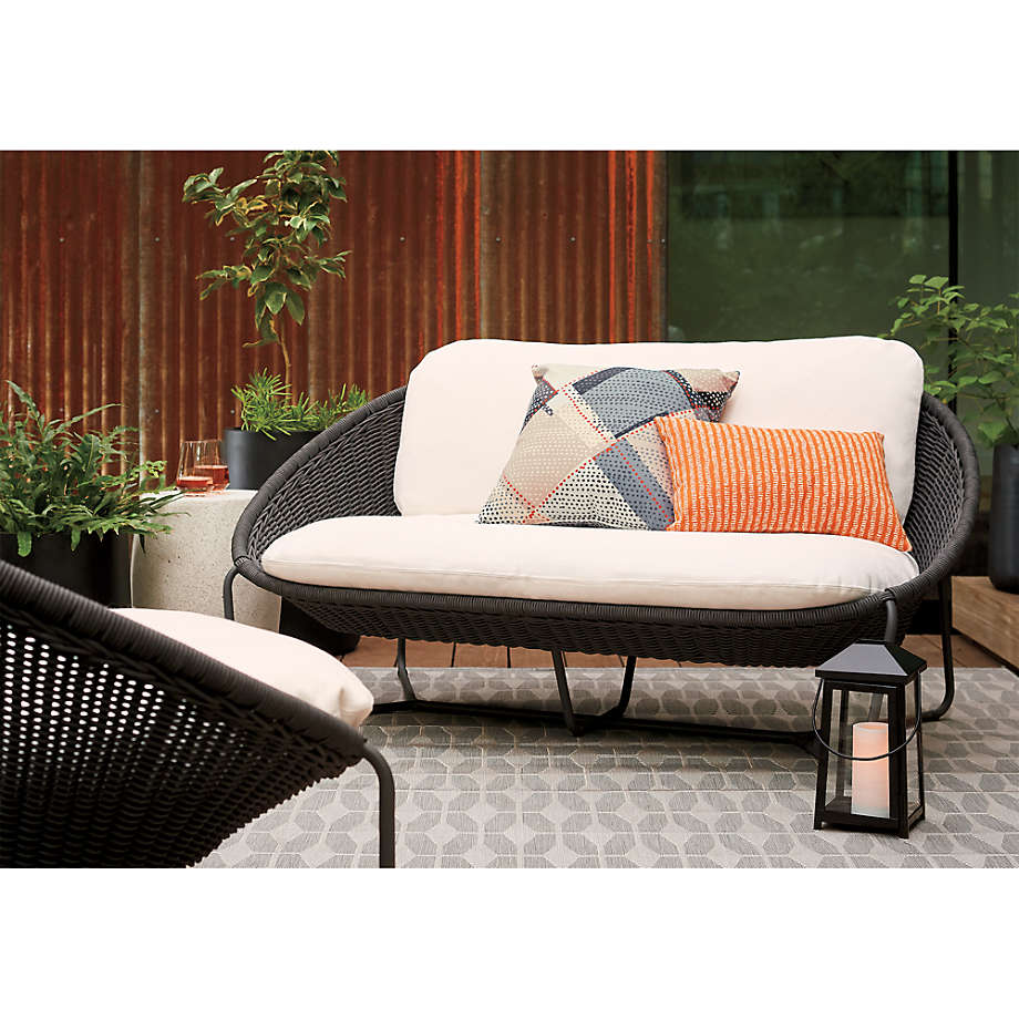 Patio furniture sofa design daybed rattan cup style sunbed