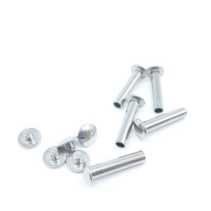 Remaches Combinados Macho y Hembra Semitubulares de Cabeza Redonda Plana de Acero Inoxidable No Estándar de 5*24 mm - Product Image 2
