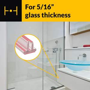 Tira de Sellado para <span class=keywords><strong>Ducha</strong></span> Hydrorelax de PVC para Puertas de Vidrio de 4-12 mm, Impermeable, para Mamparas de <span class=keywords><strong>Ducha</strong></span> - Product Image 3