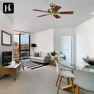 Catálogo de Ventiladores Decorativos para el Hogar, Diseño Económico de 52 Pulgadas, Ventilador de Techo Retro de 5 Aspas con Luz - Product Image 5